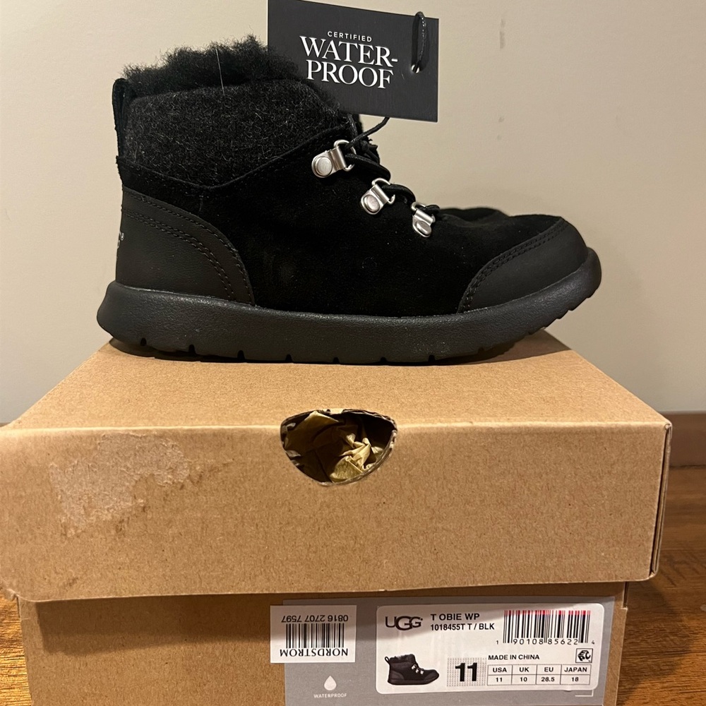 UGG Kids Black Waterproof Boots